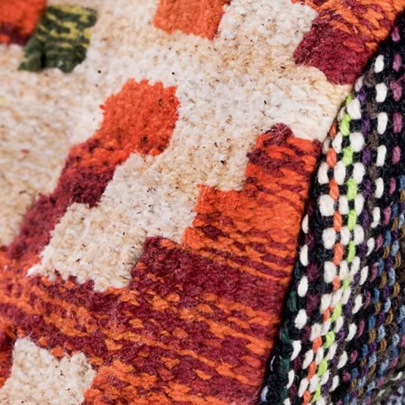 Rust Boho Chic Travel Bag - Navajo Inspired Design - Handmade Fully Fine Cotton - Picture 7 of 8